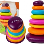 Pyramide colorée avec anneaux pour enfants