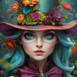 Puzzle Fille au chapeau 1000 pièces BLUEBIRD