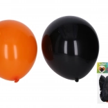 Ballons d’Halloween 30 cm – lot de 10, noirs et orange