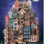 Puzzle Nuit étoilée à Amsterdam 1000 pièces