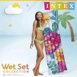 Matelas gonflable de piscine 183 × 69 cm avec motif tropical