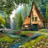 Puzzle 2000 pièces Toadstool Cottage