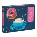 Coffret spécial puzzle 2-en-1 – donut et tasse de café, environ 625 pièces