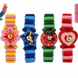 Montre-bracelet en bois pour enfants – 4 formes joyeuses