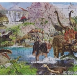 Puzzle dinosaures 104 pièces avec support