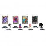 Set de figurines DC METAL FORCE : Brainiac vs. Batman, Superman et Flash (5 cm)