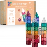 Connetix Pastel Square Pack construction magnétique 40 pièces
