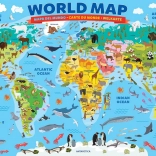EUROGRAPHICS puzzle Carte du monde illustrée 100 pièces