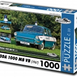 Puzzle Retro Autos Škoda 1000 MB VB (1967) – 1000 pièces