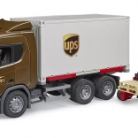 Camion utilitaire SCANIA Super 560R UPS avec chariot élévateur BRUDER 1:16