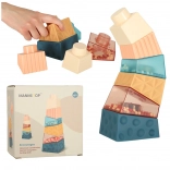 Tour sensorielle Montessori en blocs de construction