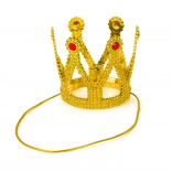 Couronne dorée avec pierres pour princesses et reines