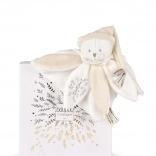 Coffret cadeau Doudou en peluche Ourson avec bonnet beige