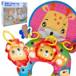Coussin bébé interactif en U WOOPIE BABY avec jouets et anneau de dentition