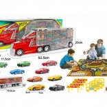 Camion – dépanneuse avec tapis de jeu et petites voitures