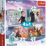 Puzzle Frozen 4v1 (12, 15, 20, 24 pièces) - Monde Merveilleux