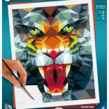 CreArt tigre polygonal – peinture par numéros