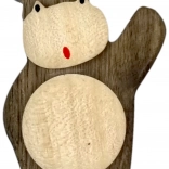 Magnet en bois pour réfrigérateur – hippopotame