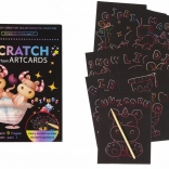 carte à gratter à colorier pour enfants – animaux