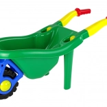 Grande brouette de jardin colorée verte