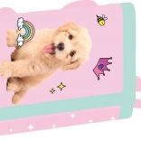 Portefeuille textile pour enfant avec motif d’animaux de compagnie