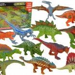 Set de figurines de dinosaures, 12 pcs – jouets en caoutchouc colorés