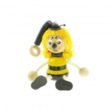 Abeille sur ressort – jouet suspendu en bois