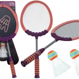 Set de 2 raquettes de badminton 2 volants Badminton Rose