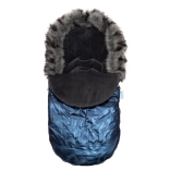 Chancelière d’hiver de luxe avec fourrure New Baby bleu
