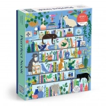 Puzzle GALISON PURRFECT NOOK – bibliothèque féline, 1000 pièces