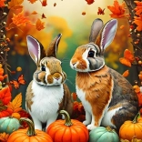 ALIPSON puzzle lapins d’automne 500 pièces