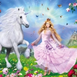 Puzzle Princesse et licornes 100 pièces