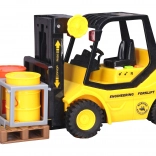 Chariot élévateur jaune et noir avec effets