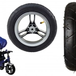 Roue arrière en plastique avec pneu en caoutchouc gonflable pour PRO600