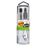 Compas scolaire en métal avec kit de mines de rechange