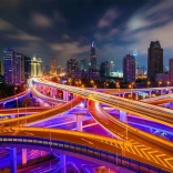 Puzzle Centre de Shanghai la nuit 1000 pièces ENJOY