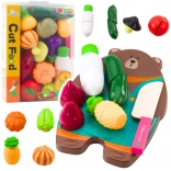 Set enfant de découpe de légumes avec planche et couteau