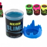 Slime néon 160 g, lumineux sous lumière UV/black light, 4 couleurs