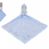 Doudou en peluche dinosaure bleu 24 × 24 cm