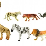 safari animaux du ZOO 6 pcs figurines en plastique 10 cm en sachet