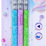 Crayons triangulaires HB avec taille-crayon ASTRA Unicorn, 3 pcs