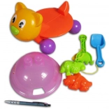 Jouet à tirer Chat avec accessoires pour le sable