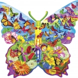 Puzzle en contour Surprise de papillons 1000 pièces