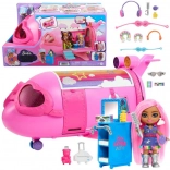 Avion arc-en-ciel rose BARBIE Extra Fly Minis avec pilote