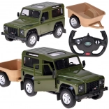 Rastar Land Rover Defender 1:14 télécommandé avec remorque – vert