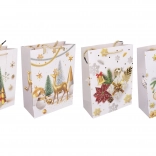 Sac cadeau S 18 × 24 × 8,5 cm – motifs de Noël