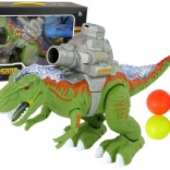 Dinosaure interactif marcheur avec tir et catapulte – vert