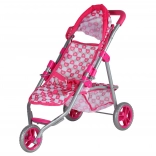 Woopie Royal poussette tricycle pour poupée cœurs rose