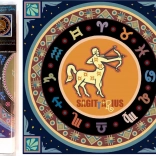 Kit créatif pour peinture au diamant 7D Signe du zodiaque : Sagittaire 30x30 cm