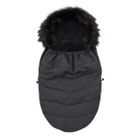 Chancelière pour enfant avec fourrure, gris foncé